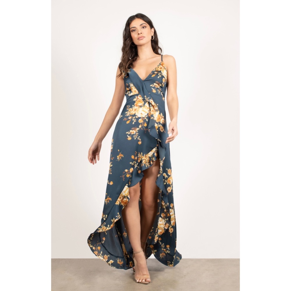 Small Dress Forum Floral Maxi Slit Dress NWT